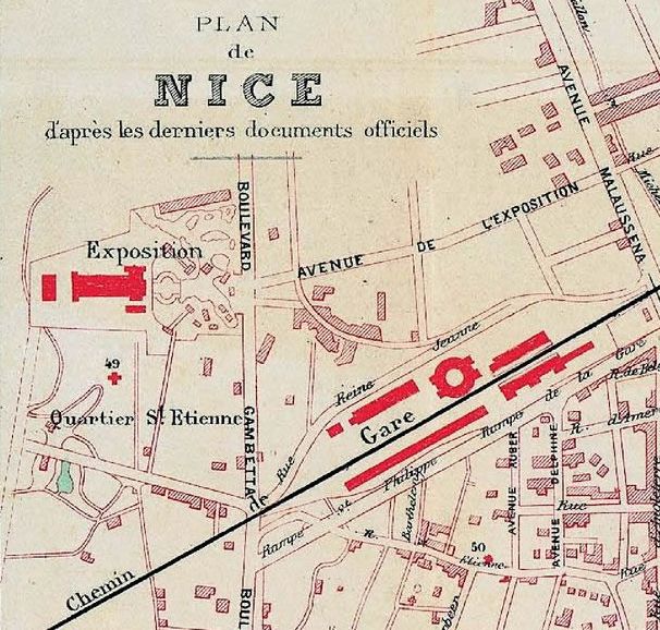 1884 plan Nice, exposition internationale