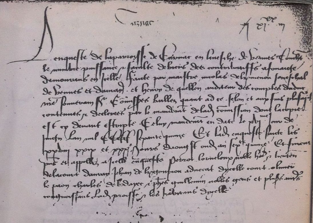 enquete fiscale 1475 Carnac